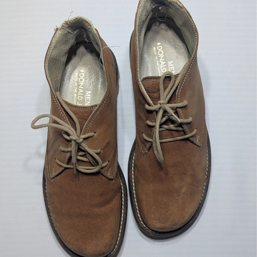Donald J Pliner Men 8M Upton Italian Leather Chukka Boots Brown Lug Gorpcore